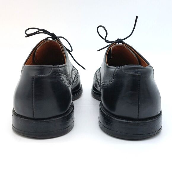 Allen Edmonds Chester Men\'s 10.5 C Black Leather Wing Tip Oxford Dress Shoes USA main image 4